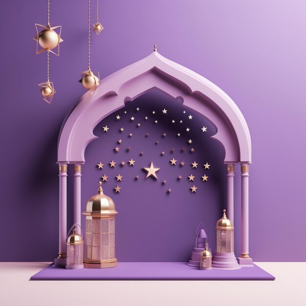 Fondo islámico espacio de copia para el texto Ramadán o concepto de vacaciones islámicas con espacio de copiado para el texto