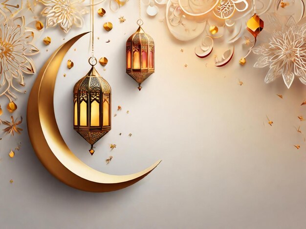 Fondo islámico de Ramadán eid mubarak generado por IA