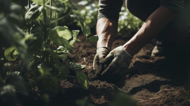 Fondo de jardinería Ilustración AI GenerativexA