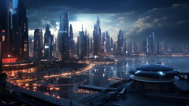 El fondo del juego Futuristic Cityscapes