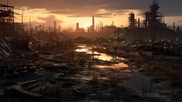 El fondo del juego PostApocalyptic Wastelands