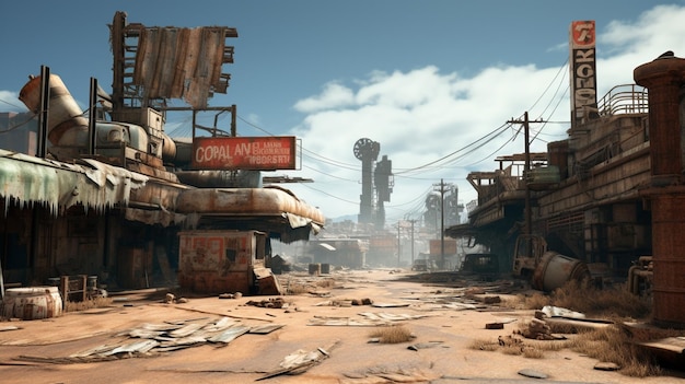 Foto el fondo del juego postapocalyptic wastelands