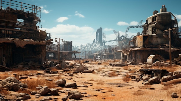 Foto el fondo del juego postapocalyptic wastelands