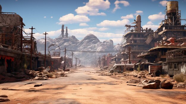 Foto el fondo del juego postapocalyptic wastelands