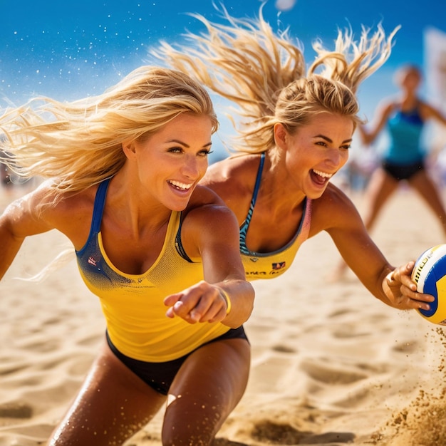 Fondo de juego de voleibol de playa