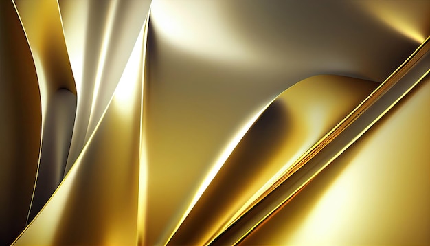 Fondo de lámina de oro con reflejos de luz Pared con textura dorada con tecnología de IA generativa
