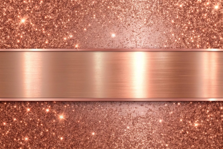 Foto fondo de lámina de oro rosa de bronce elegancia textura de placa metálica brillo papel tapiz rosa superficie de oro rosa textura de cobre metálico telón de fondo
