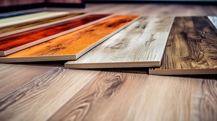 Fondo laminado Muestras de laminado o parquet con un patrón Generativo Ai
