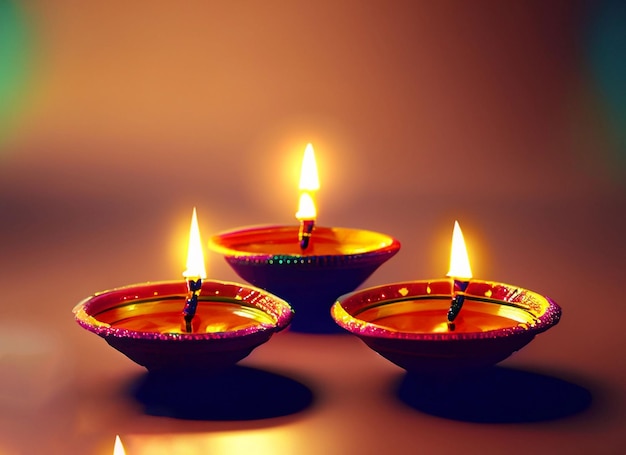 fondo de lámpara de aceite de diwali