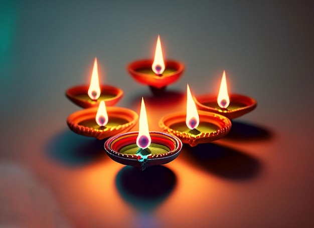 fondo de lámpara de aceite de diwali