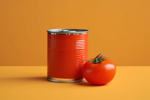 Foto fondo de lata de tomate generar ai