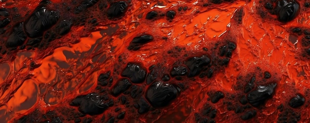 Foto fondo de lava líquida en fusión caliente