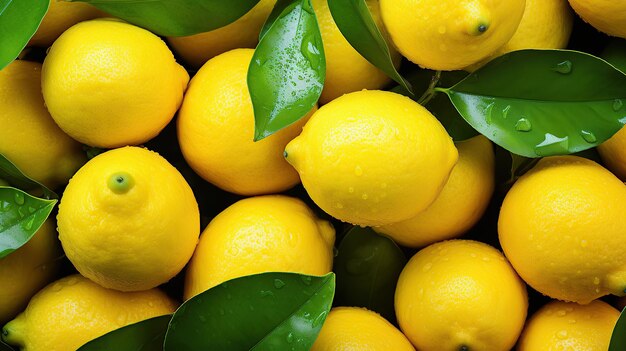 Fondo de limones frescos IA generativa