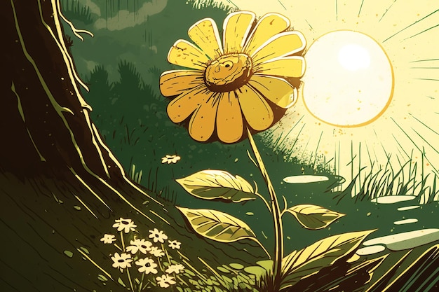 Fondo lindo de la ilustración de la primavera