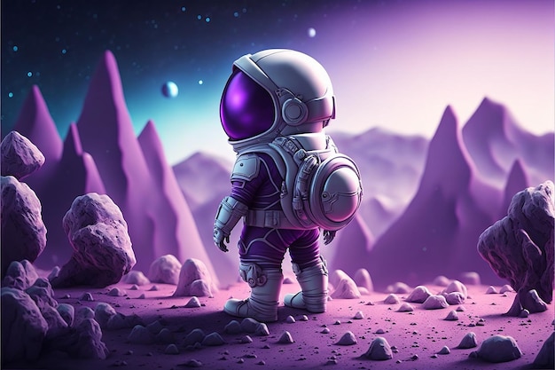 Fondo lindo pequeño astronauta