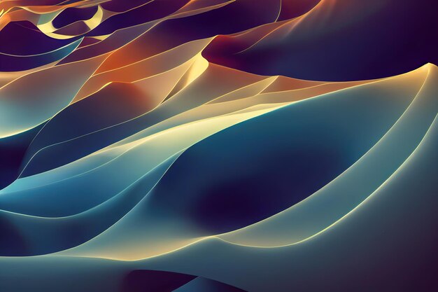 Fondo de línea abstracta de representación 3D