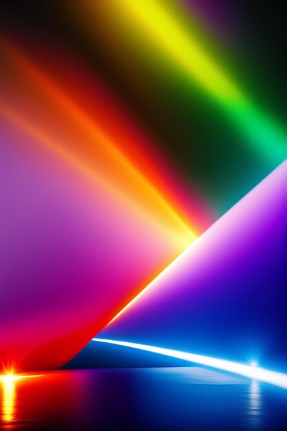 Foto fondo con una línea de color arco iris línea de luz en el fondo