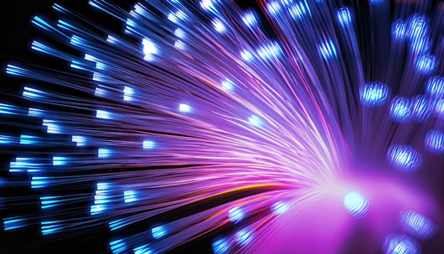 Fondo de línea de fibra óptica digital abstracto