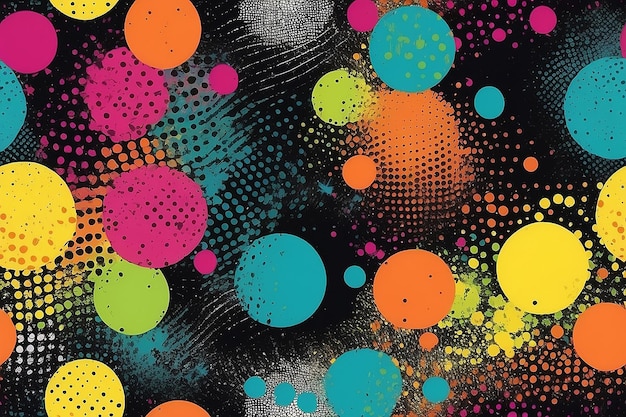 Fondo de línea de grunge de medio tono manchado fondo de ilustración vectorial de colores abstractos fondo de cuadrícula de grunge patrón de fondo de puntos de polca