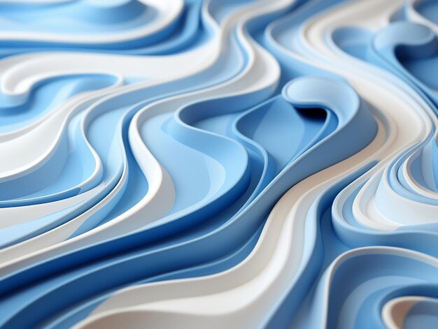 Foto fondo de líneas de onda abstractas azules y blancas