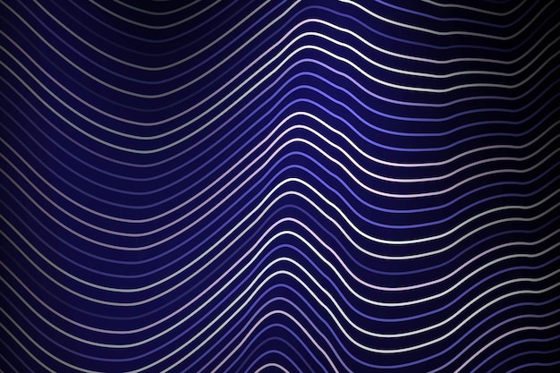 Fondo de líneas onduladas abstractas azules y blancas