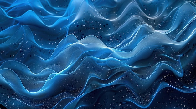 Fondo de líneas onduladas azules abstractas