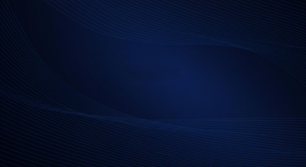 Fondo de líneas onduladas azules oscuras