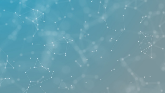 Fondo de líneas y puntos de tecnología futurista.