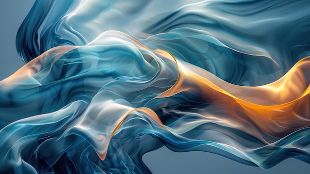 Fondo líquido abstracto con capas translúcidas de agua que fluye