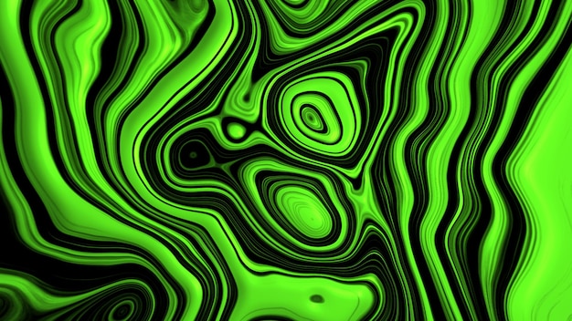 Fondo líquido abstracto verde Textura de pintura líquida Textura de mármol verde Fondo de pintura líquida de colores brillantes Textura de pintura negra y verde