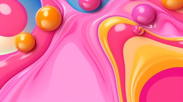 Fondo líquido de burbujas con colores pastel de goma