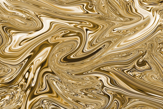 Fondo líquido de metal dorado abstracto