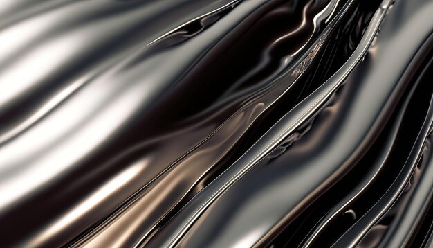 Fondo líquido ondulado abstracto metálico