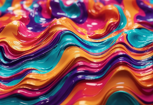 Foto fondo líquido ondulado colorido 3d y realista