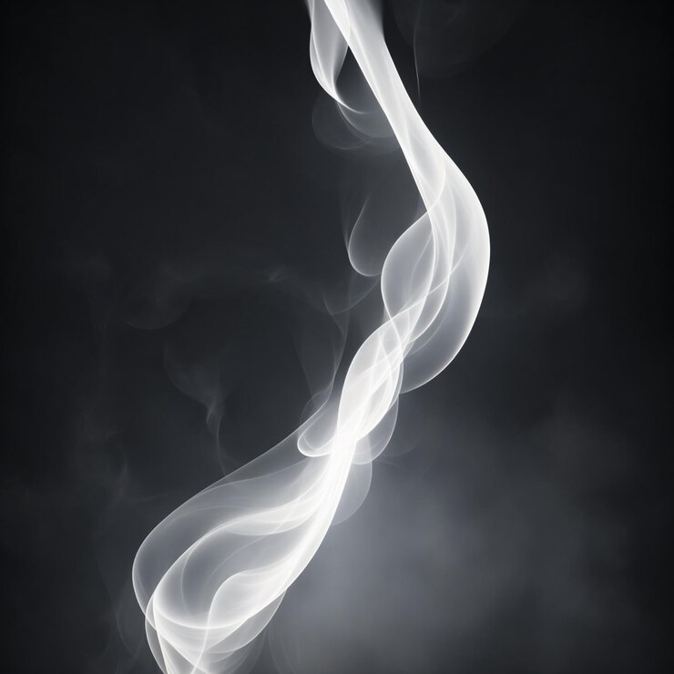 Fondo de llamarada de humo blanco aislado abstracto