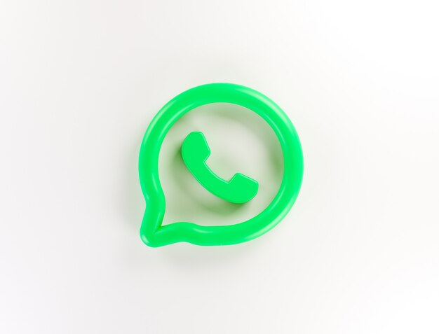 Foto fondo de logotipo de aplicación de whatsapp 3d