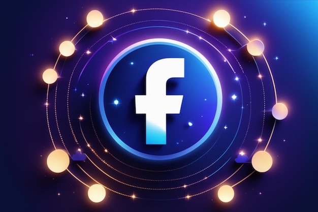 El fondo del logotipo mágico de Facebook