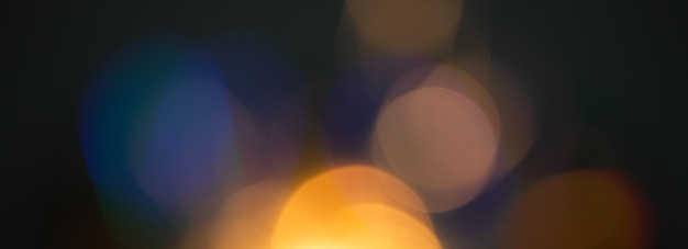 Fondo de luces bokeh desenfocado abstracto amarillo