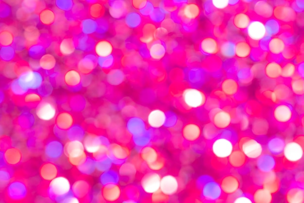 Fondo de luces bokeh rosa borrosa abstracto