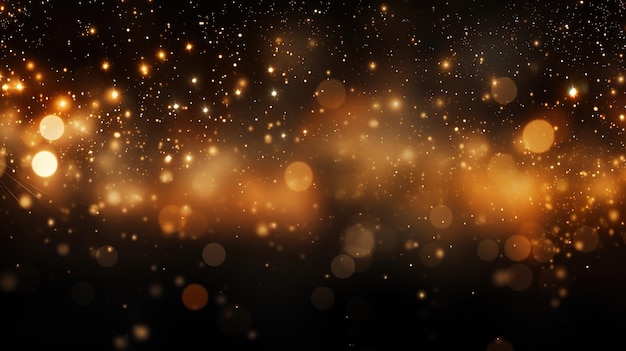 fondo de luces brillantes abstractas dorado y negro