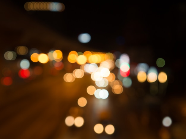 Foto fondo de luces de la calle bokeh