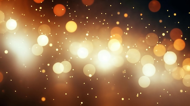 El fondo de las luces doradas de Bokeh