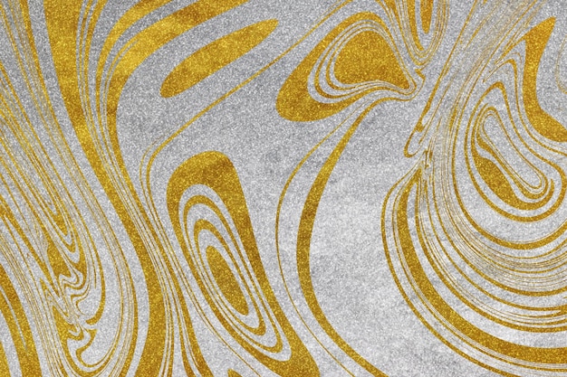 Fondo de lujo de remolinos de oro y plata, fondo abstracto de plata y oro