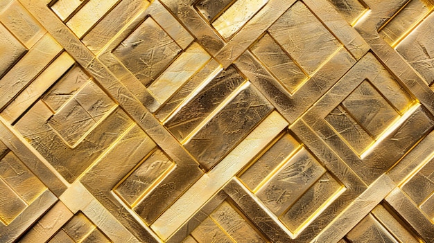 Fondo lujoso con patrón geométrico dorado sin costuras y superficie texturizada