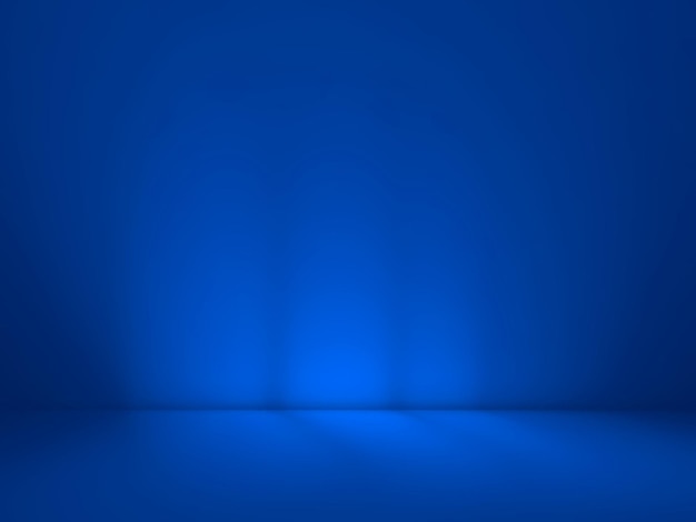 Fondo de luz azul de habitación vacía