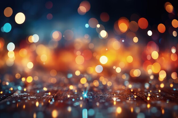 Fondo de luz bokeh borroso Tiempo de vacaciones de Navidad y Año Nuevo