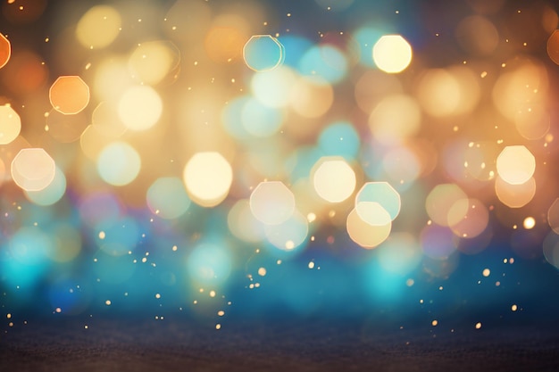 El fondo de una luz bokeh iluminada