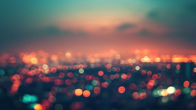 Fondo de luz de la ciudad de Bokeh Tono de color vintage