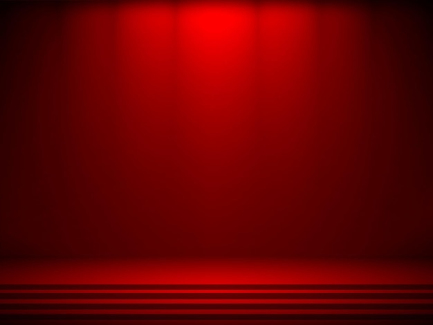 Fondo de luz roja de habitación vacía