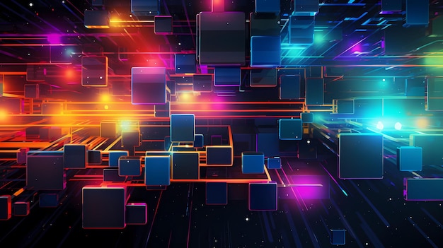 fondo de luz tecnología abstracta digital diseño vectorial de efectos modernos línea azul futuros